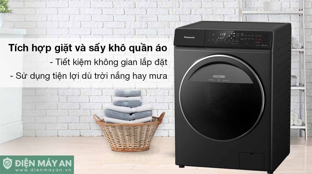 Máy giặt sấy Panasonic Inverter giặt 9.5 kg - sấy 6 kg NA-S956FR1BV